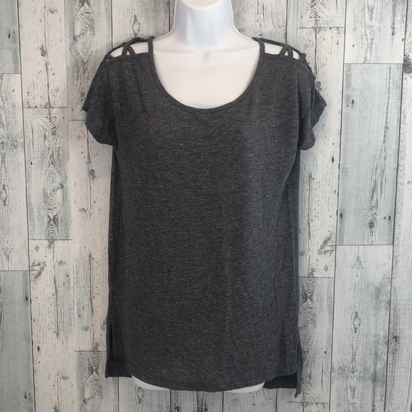 Athleta Siri Mind Over Matter Heather Gray Tee Small - Picture 1 of 11